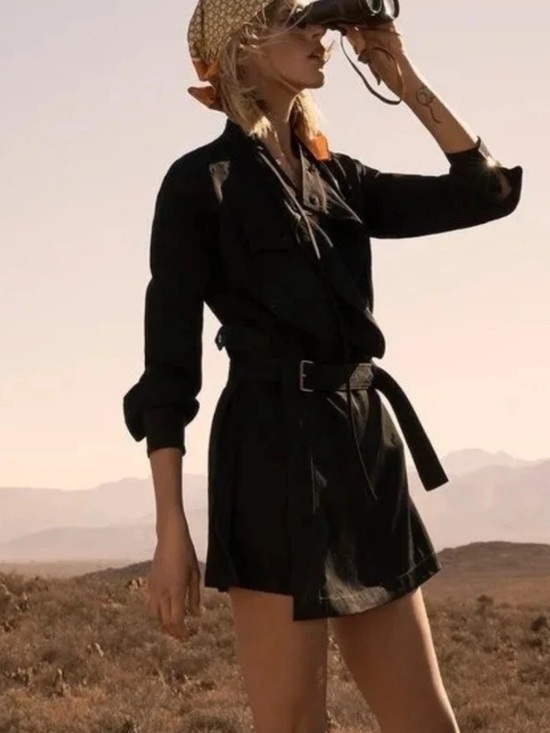 Studio Jackets & Blazers - Rare Zara Studio Limited Edition Black Belted Overlay Utility Mini Dress NWT M